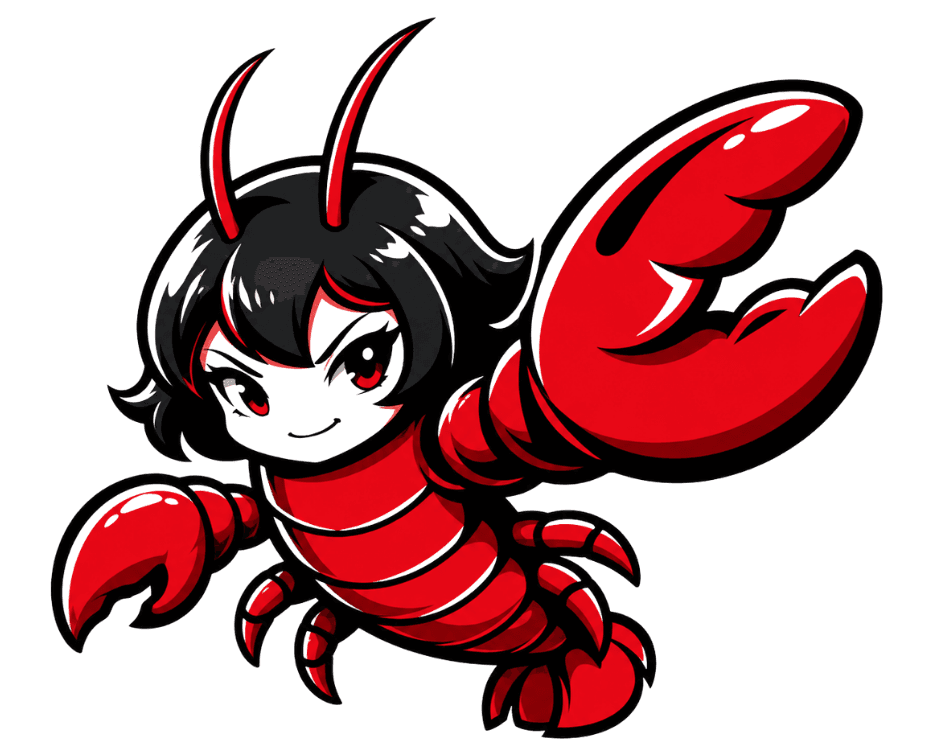 HermesClaw, the Agenticly mascot, a lobster that represents OpenClaw and Hermes working as one